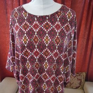 Lularoe Irma Tunic - Diamond Pattern - Small